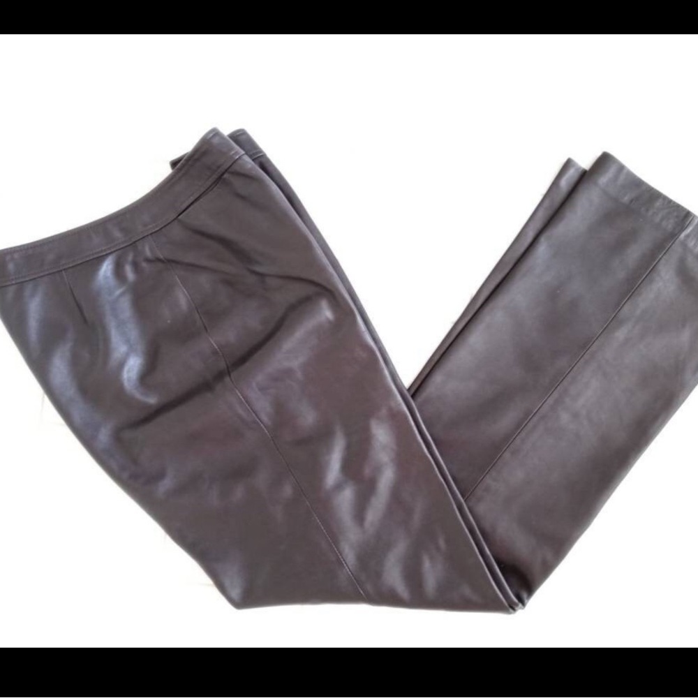 VTG Lafayette 148 Leather Bootcut Jeans